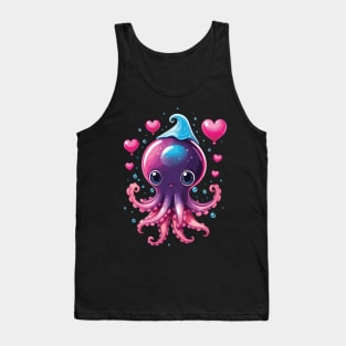 watercolor octopus graphic Tank Top